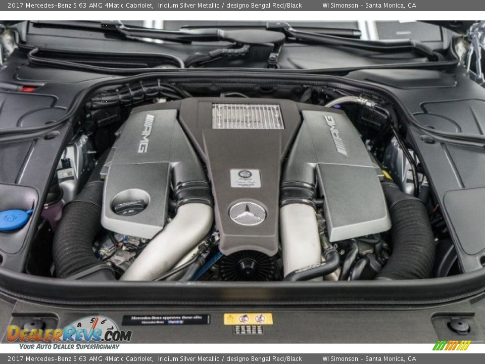 2017 Mercedes-Benz S 63 AMG 4Matic Cabriolet 5.5 Liter AMG biturbo DOHC 32-Valve VVT V8 Engine Photo #16
