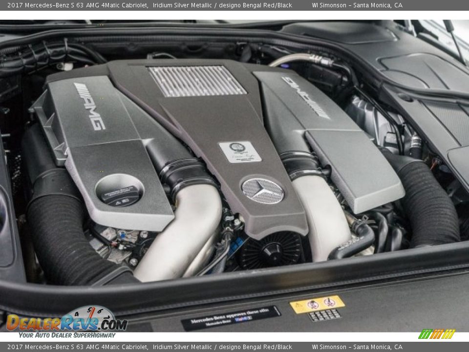 2017 Mercedes-Benz S 63 AMG 4Matic Cabriolet 5.5 Liter AMG biturbo DOHC 32-Valve VVT V8 Engine Photo #17