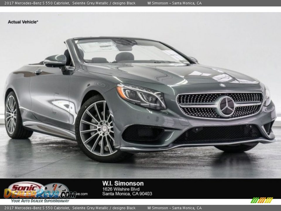 2017 Mercedes-Benz S 550 Cabriolet Selenite Grey Metallic / designo Black Photo #1