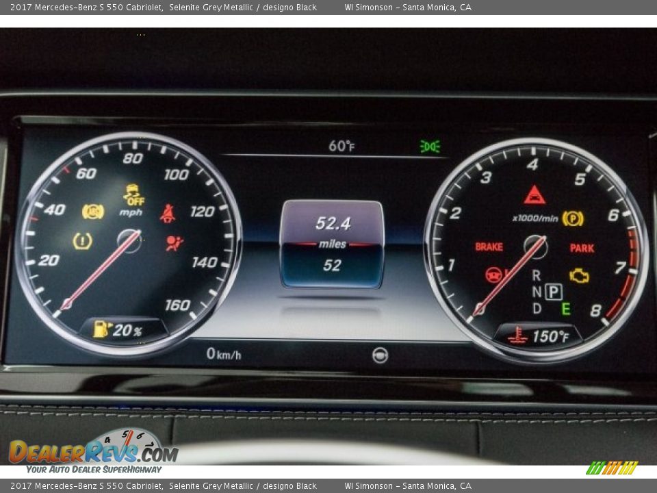 2017 Mercedes-Benz S 550 Cabriolet Gauges Photo #7