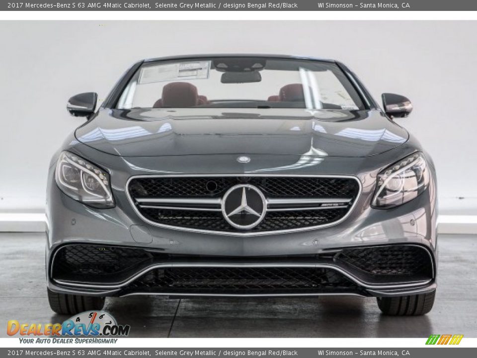 2017 Mercedes-Benz S 63 AMG 4Matic Cabriolet Selenite Grey Metallic / designo Bengal Red/Black Photo #2