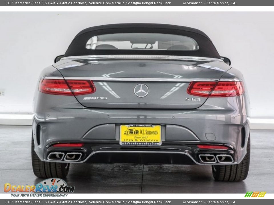 2017 Mercedes-Benz S 63 AMG 4Matic Cabriolet Selenite Grey Metallic / designo Bengal Red/Black Photo #3