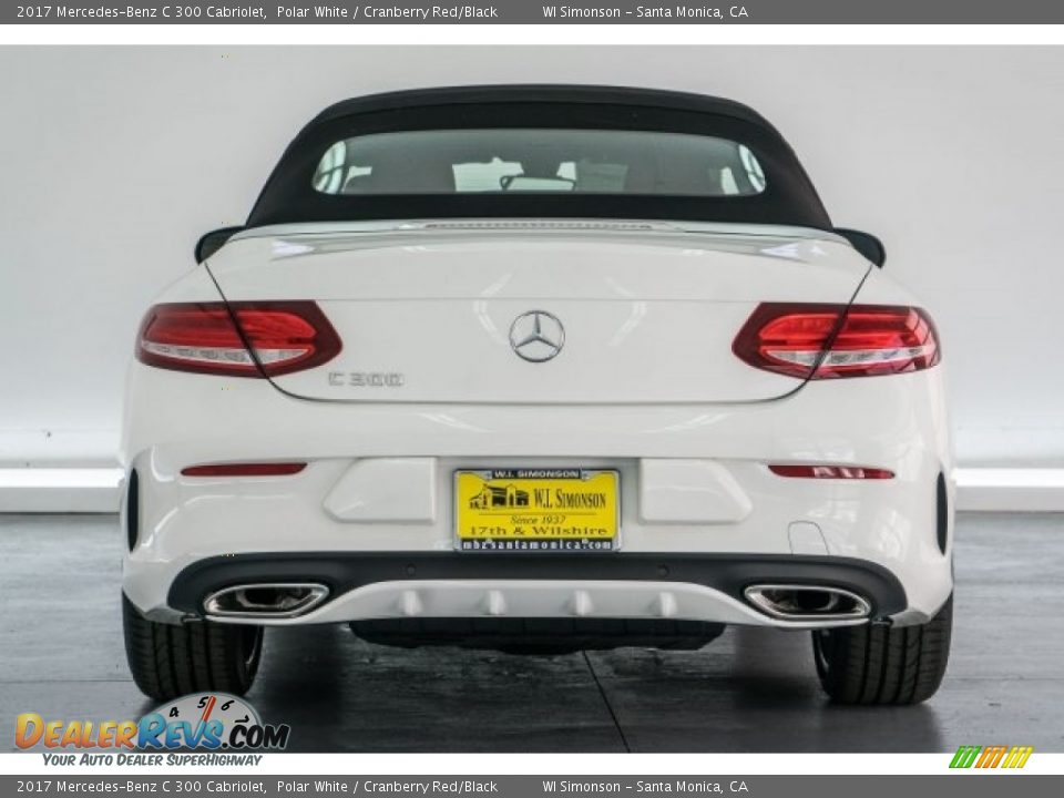 2017 Mercedes-Benz C 300 Cabriolet Polar White / Cranberry Red/Black Photo #4
