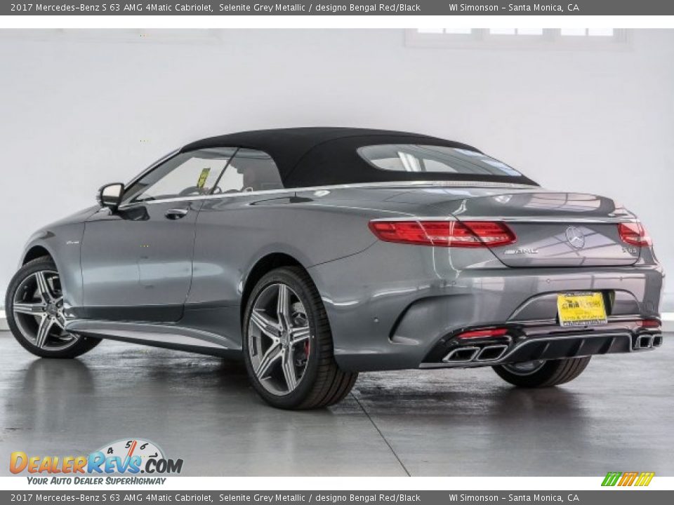 2017 Mercedes-Benz S 63 AMG 4Matic Cabriolet Selenite Grey Metallic / designo Bengal Red/Black Photo #10
