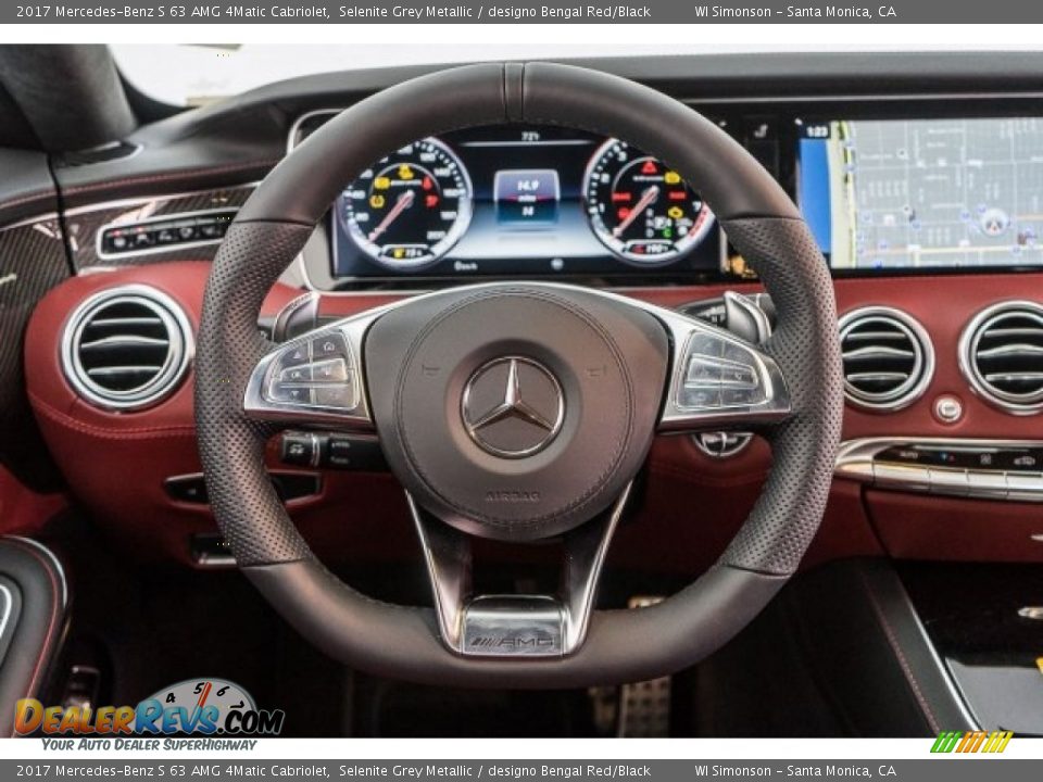 2017 Mercedes-Benz S 63 AMG 4Matic Cabriolet Steering Wheel Photo #15