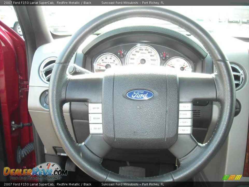 2007 Ford F150 Lariat SuperCab Redfire Metallic / Black Photo #35
