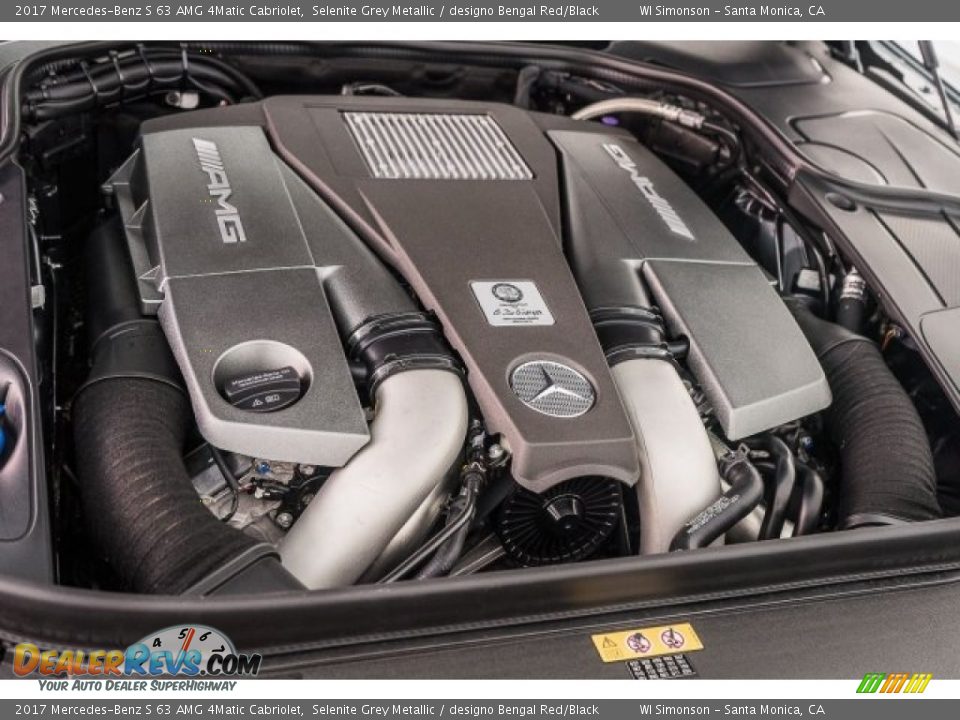 2017 Mercedes-Benz S 63 AMG 4Matic Cabriolet 5.5 Liter AMG biturbo DOHC 32-Valve VVT V8 Engine Photo #25