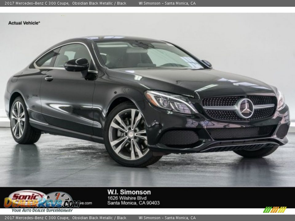 2017 Mercedes-Benz C 300 Coupe Obsidian Black Metallic / Black Photo #1