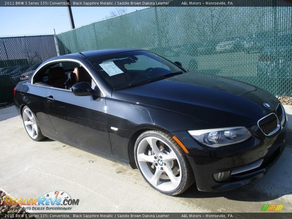 2011 BMW 3 Series 335i Convertible Black Sapphire Metallic / Saddle Brown Dakota Leather Photo #1