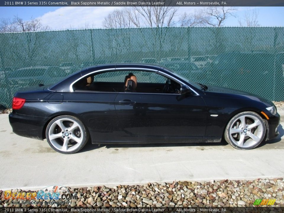 2011 BMW 3 Series 335i Convertible Black Sapphire Metallic / Saddle Brown Dakota Leather Photo #2