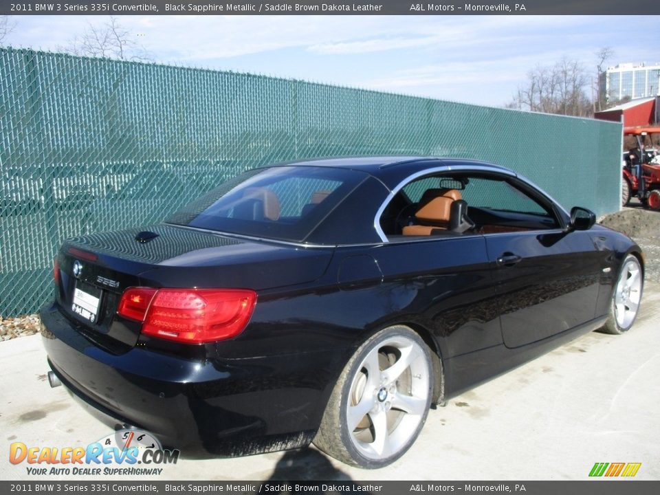 2011 BMW 3 Series 335i Convertible Black Sapphire Metallic / Saddle Brown Dakota Leather Photo #4