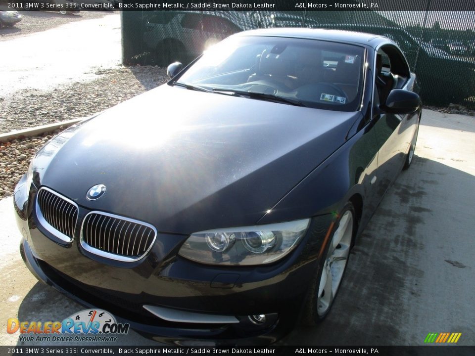 2011 BMW 3 Series 335i Convertible Black Sapphire Metallic / Saddle Brown Dakota Leather Photo #7