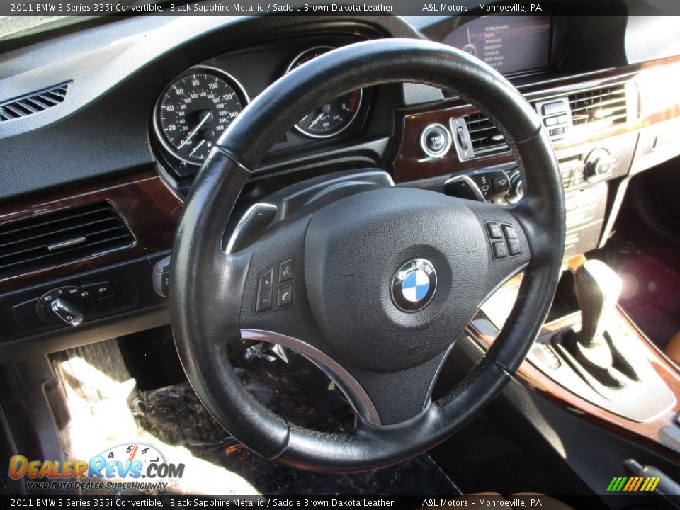 2011 BMW 3 Series 335i Convertible Black Sapphire Metallic / Saddle Brown Dakota Leather Photo #13