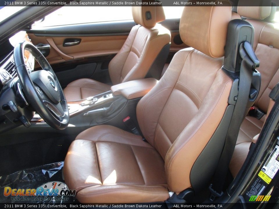 2011 BMW 3 Series 335i Convertible Black Sapphire Metallic / Saddle Brown Dakota Leather Photo #14