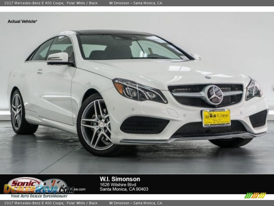 2017 Mercedes-Benz E 400 Coupe Polar White / Black Photo #1 | DealerRevs.com