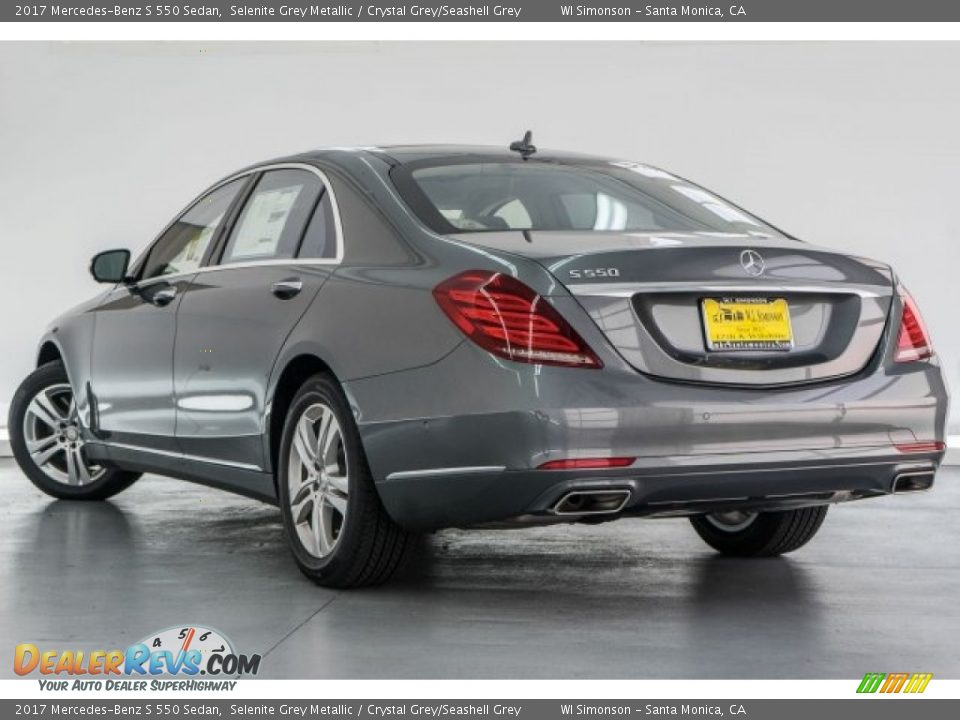 2017 Mercedes-Benz S 550 Sedan Selenite Grey Metallic / Crystal Grey/Seashell Grey Photo #3