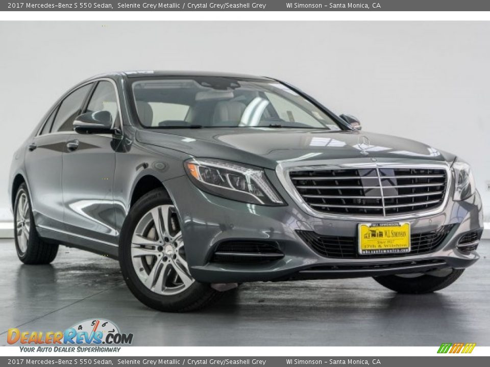 2017 Mercedes-Benz S 550 Sedan Selenite Grey Metallic / Crystal Grey/Seashell Grey Photo #12