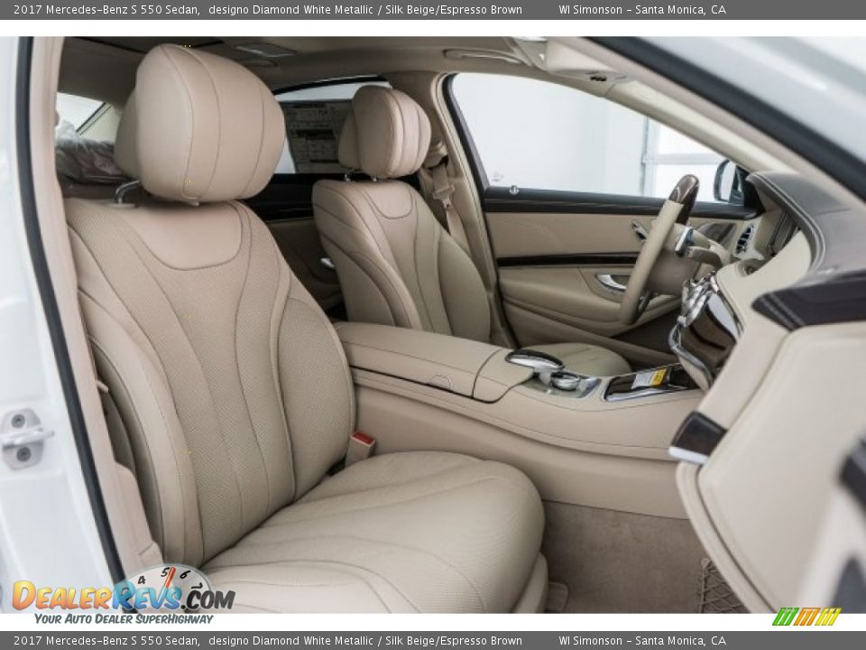 Silk Beige/Espresso Brown Interior - 2017 Mercedes-Benz S 550 Sedan Photo #2