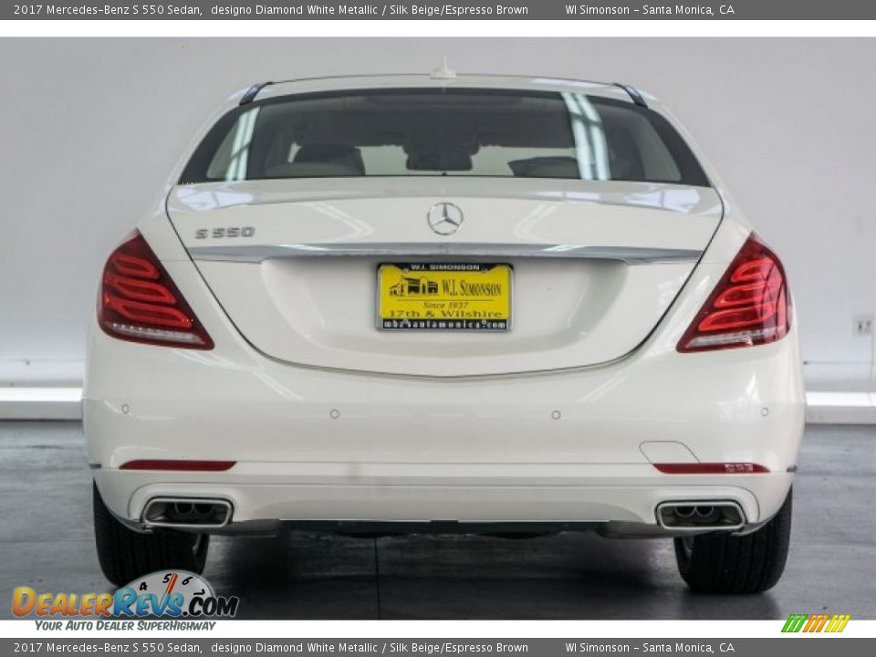 2017 Mercedes-Benz S 550 Sedan designo Diamond White Metallic / Silk Beige/Espresso Brown Photo #4