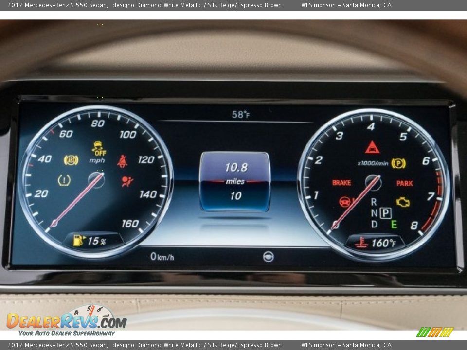 2017 Mercedes-Benz S 550 Sedan Gauges Photo #7