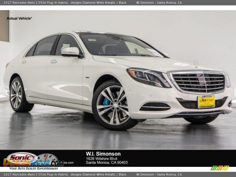 2017 Mercedes-Benz S 550e Plug-In Hybrid designo Diamond White Metallic / Black Photo #1