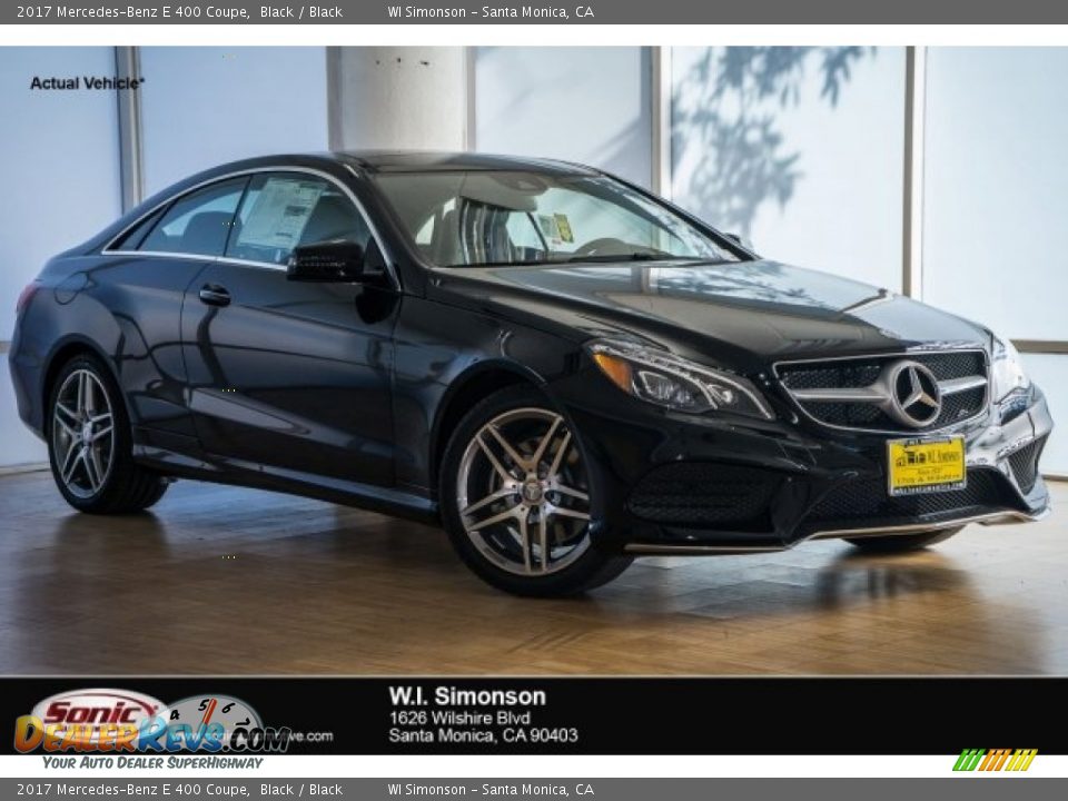 2017 Mercedes-Benz E 400 Coupe Black / Black Photo #1