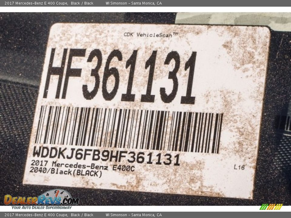 2017 Mercedes-Benz E 400 Coupe Black / Black Photo #8