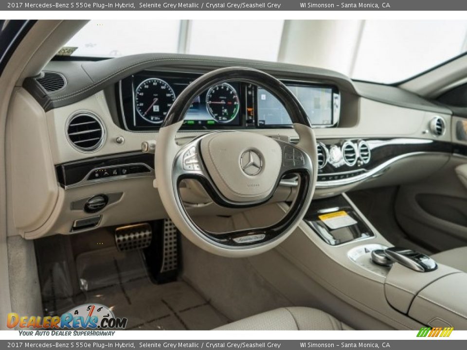 2017 Mercedes-Benz S 550e Plug-In Hybrid Selenite Grey Metallic / Crystal Grey/Seashell Grey Photo #5