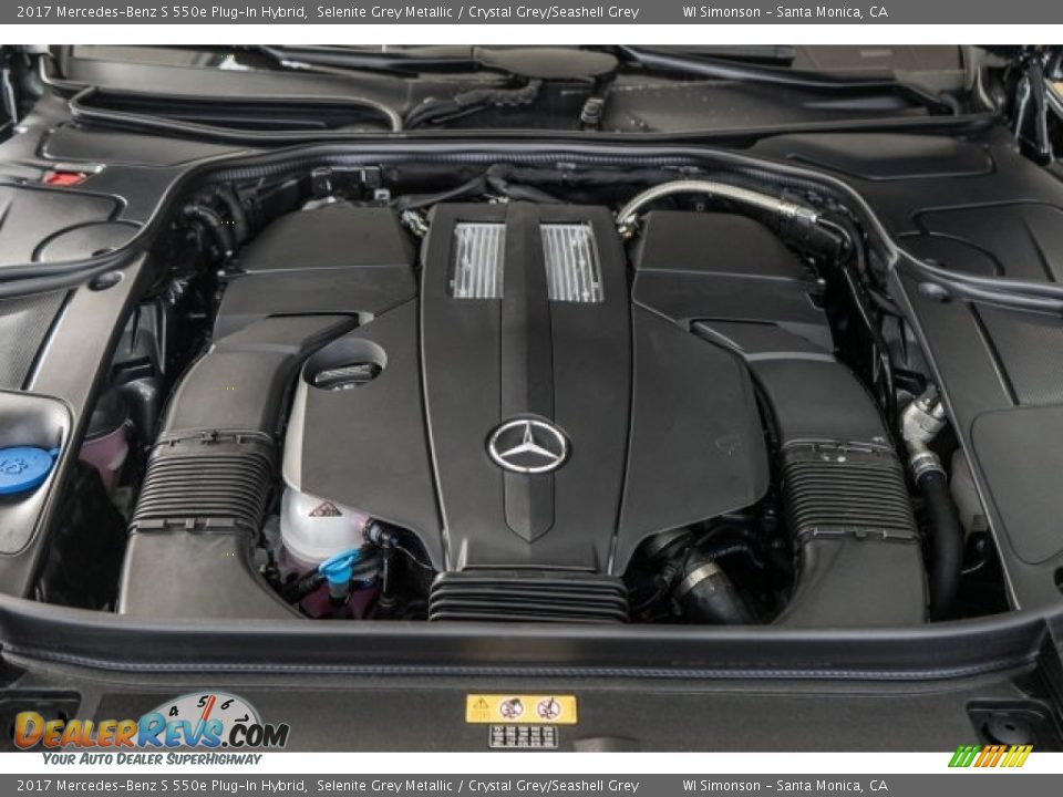 2017 Mercedes-Benz S 550e Plug-In Hybrid Selenite Grey Metallic / Crystal Grey/Seashell Grey Photo #9