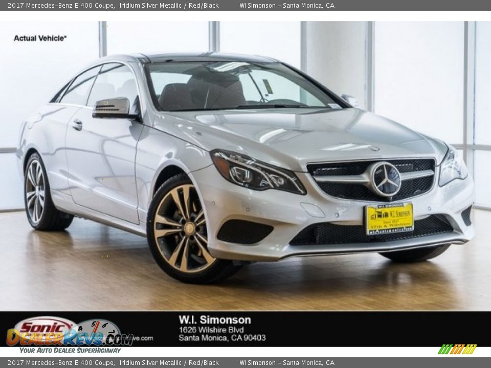 2017 Mercedes-Benz E 400 Coupe Iridium Silver Metallic / Red/Black Photo #1