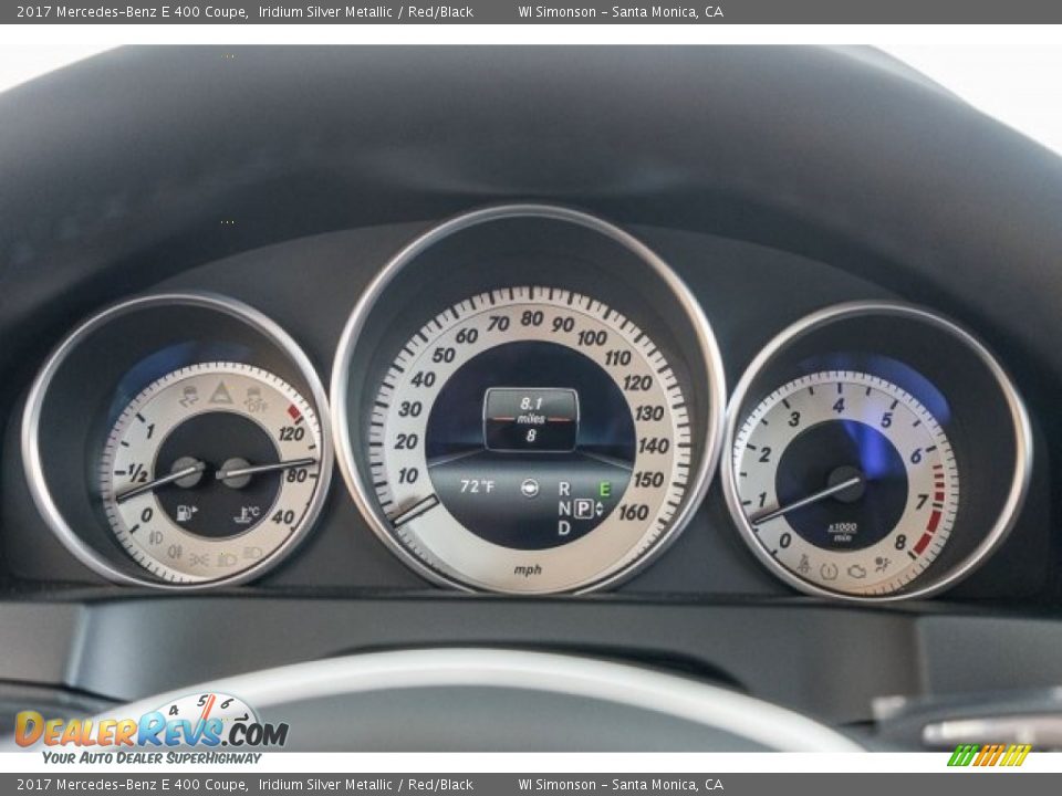 2017 Mercedes-Benz E 400 Coupe Iridium Silver Metallic / Red/Black Photo #6