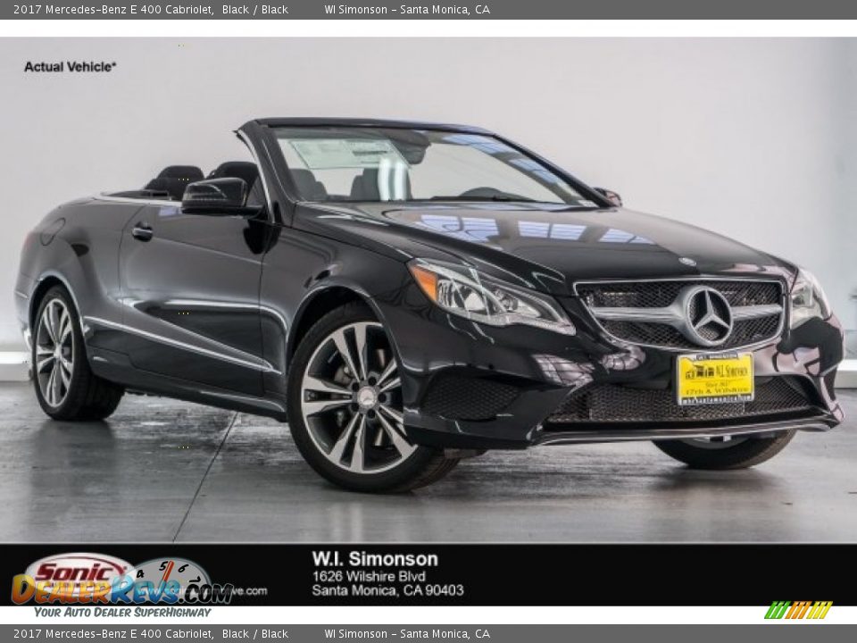 2017 Mercedes-Benz E 400 Cabriolet Black / Black Photo #1