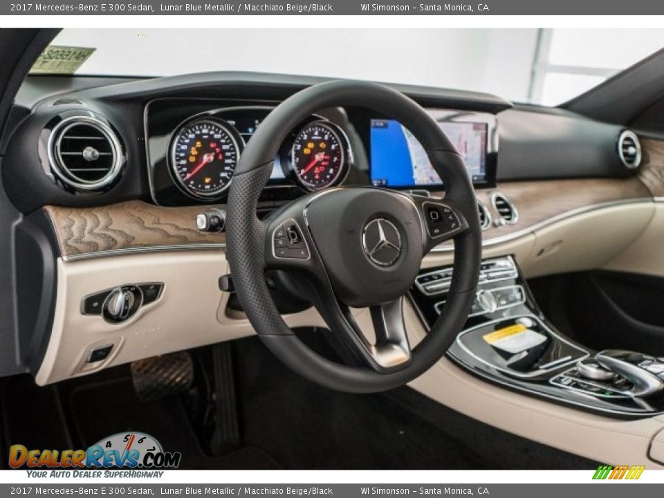 2017 Mercedes-Benz E 300 Sedan Lunar Blue Metallic / Macchiato Beige/Black Photo #5
