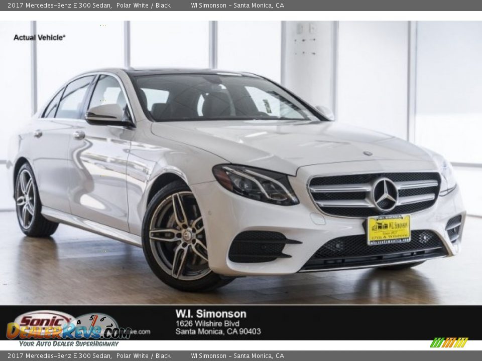 2017 Mercedes-Benz E 300 Sedan Polar White / Black Photo #1