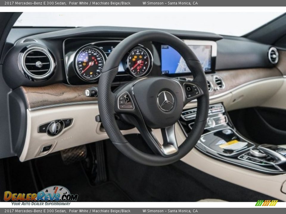 2017 Mercedes-Benz E 300 Sedan Polar White / Macchiato Beige/Black Photo #5