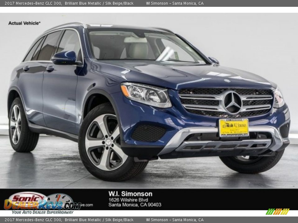2017 Mercedes-Benz GLC 300 Brilliant Blue Metallic / Silk Beige/Black Photo #1