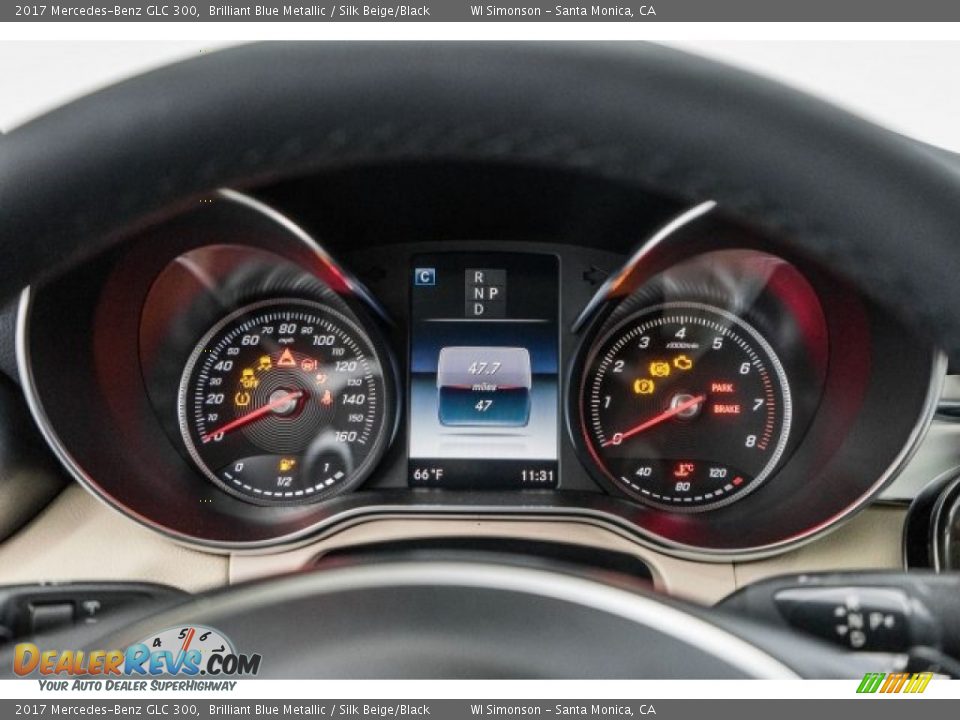 2017 Mercedes-Benz GLC 300 Brilliant Blue Metallic / Silk Beige/Black Photo #6