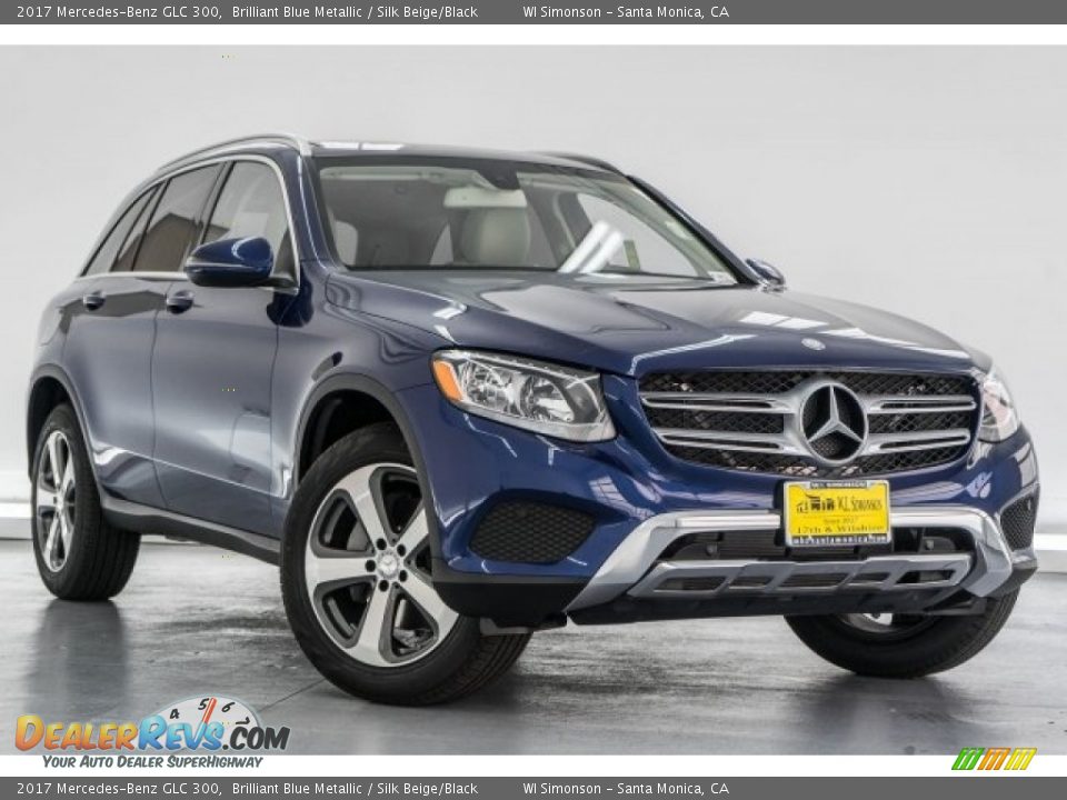 2017 Mercedes-Benz GLC 300 Brilliant Blue Metallic / Silk Beige/Black Photo #12