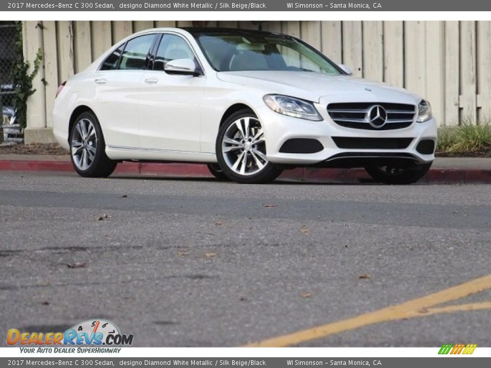 2017 Mercedes-Benz C 300 Sedan designo Diamond White Metallic / Silk Beige/Black Photo #2