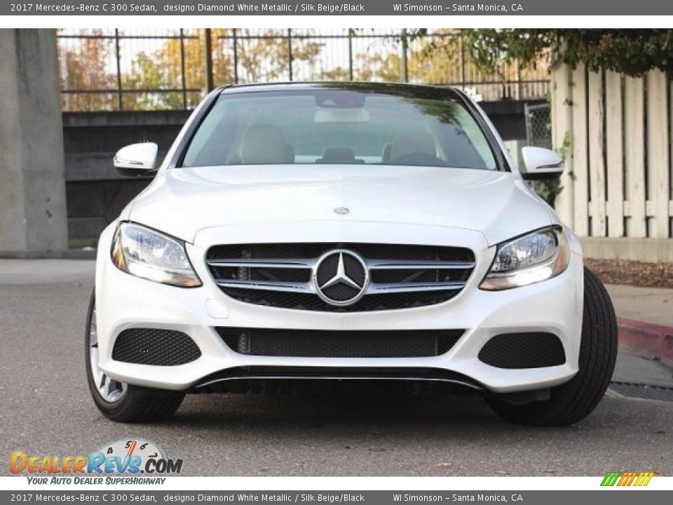 2017 Mercedes-Benz C 300 Sedan designo Diamond White Metallic / Silk Beige/Black Photo #3