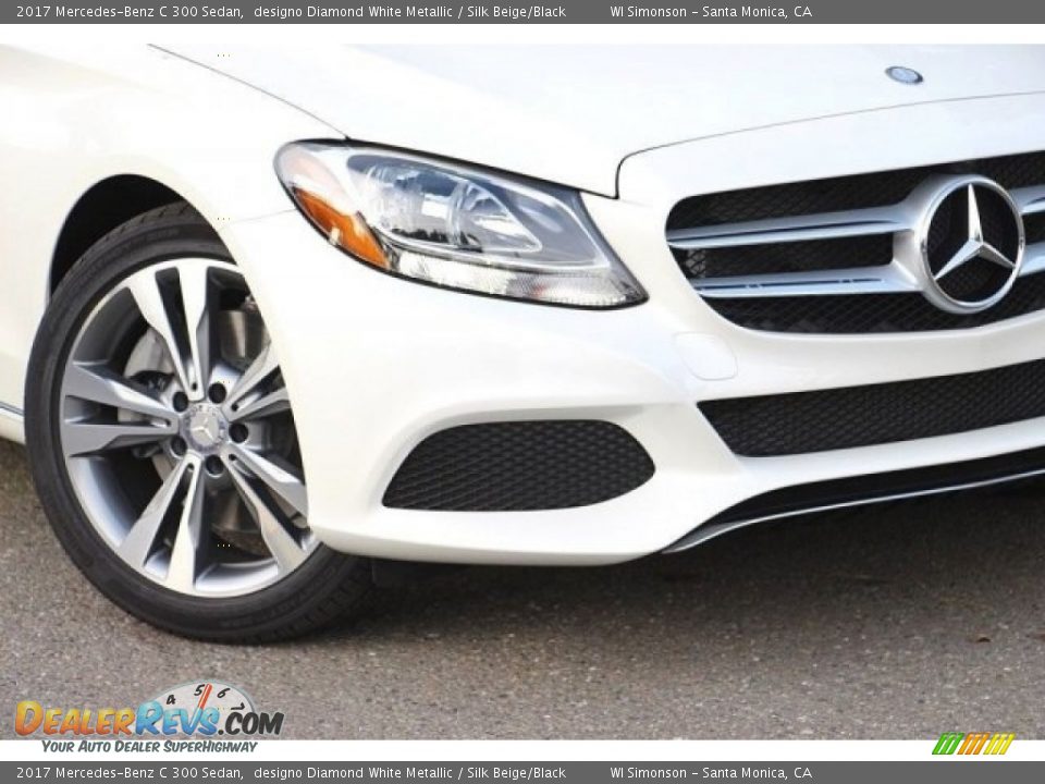 2017 Mercedes-Benz C 300 Sedan designo Diamond White Metallic / Silk Beige/Black Photo #4
