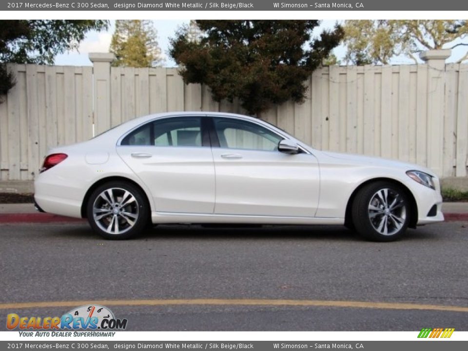 2017 Mercedes-Benz C 300 Sedan designo Diamond White Metallic / Silk Beige/Black Photo #5