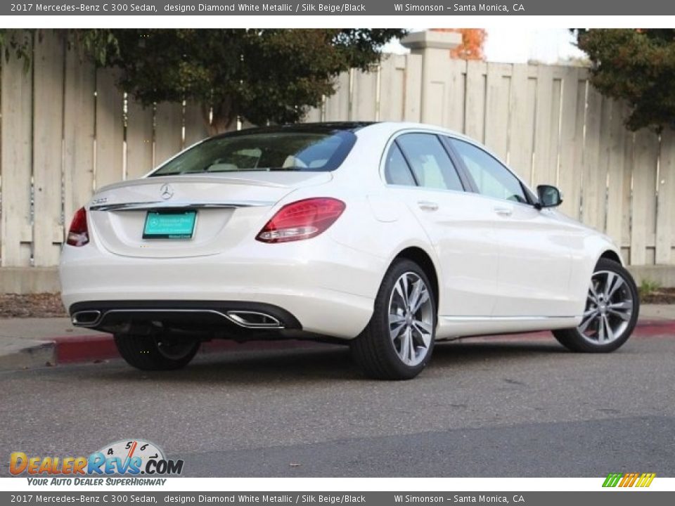 2017 Mercedes-Benz C 300 Sedan designo Diamond White Metallic / Silk Beige/Black Photo #6