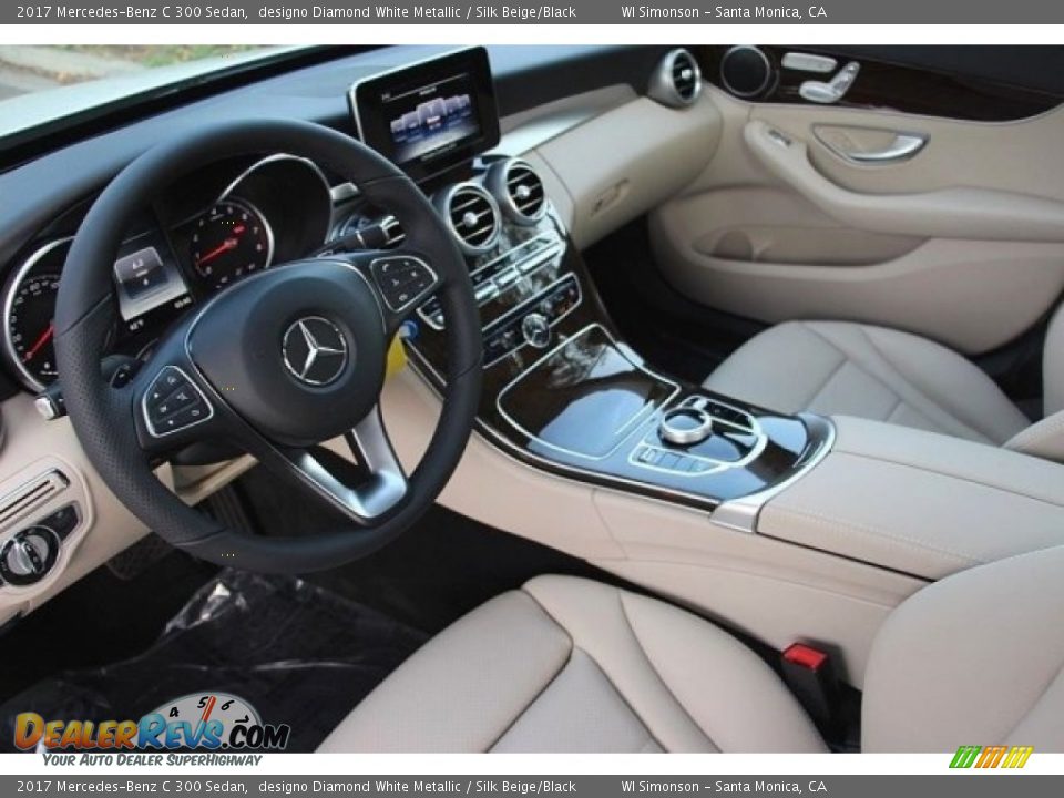 2017 Mercedes-Benz C 300 Sedan designo Diamond White Metallic / Silk Beige/Black Photo #8