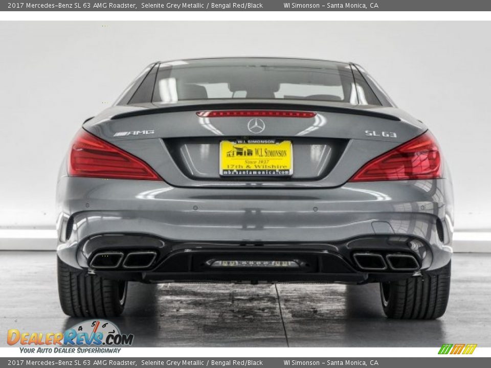 2017 Mercedes-Benz SL 63 AMG Roadster Selenite Grey Metallic / Bengal Red/Black Photo #4