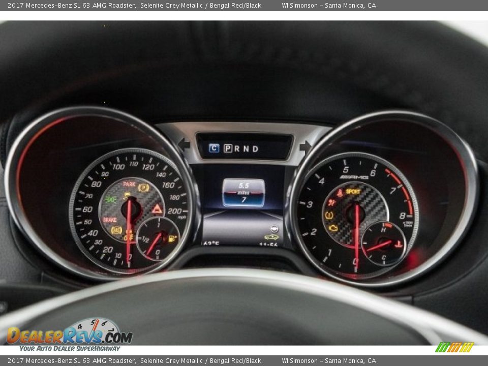 2017 Mercedes-Benz SL 63 AMG Roadster Gauges Photo #6