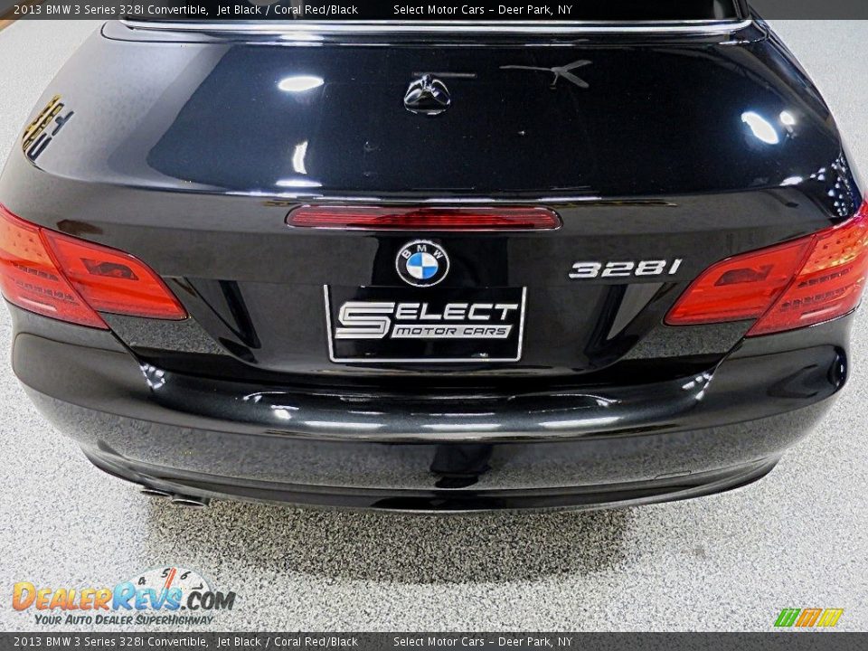 2013 BMW 3 Series 328i Convertible Jet Black / Coral Red/Black Photo #8