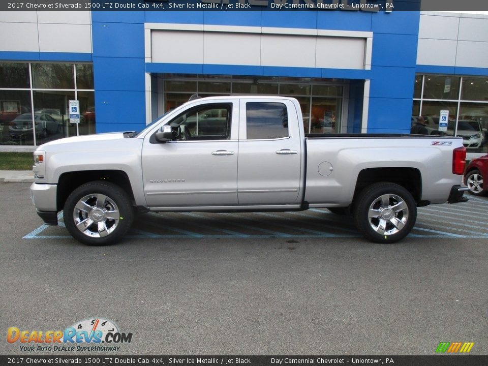 2017 Chevrolet Silverado 1500 LTZ Double Cab 4x4 Silver Ice Metallic / Jet Black Photo #2