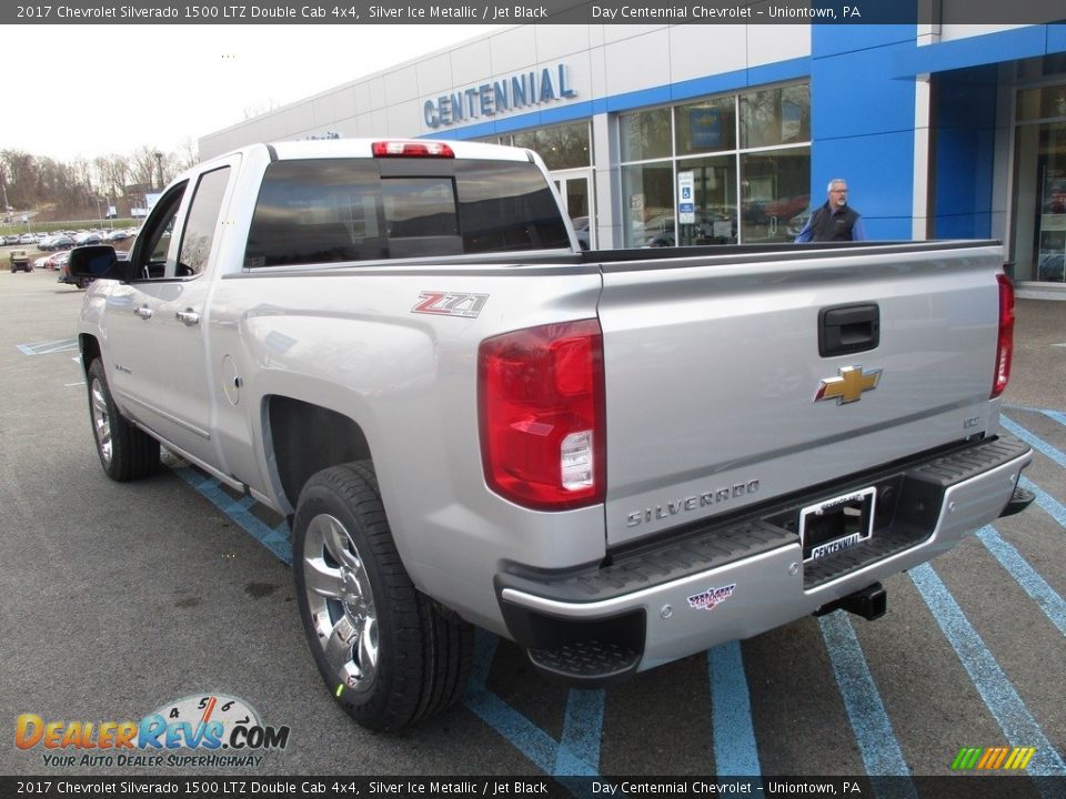 2017 Chevrolet Silverado 1500 LTZ Double Cab 4x4 Silver Ice Metallic / Jet Black Photo #4