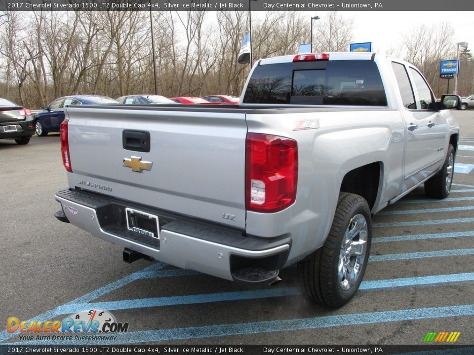 2017 Chevrolet Silverado 1500 LTZ Double Cab 4x4 Silver Ice Metallic / Jet Black Photo #6